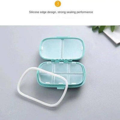 Mini Portable Pills Organizer Case 3 Grids PillBox Tablet St