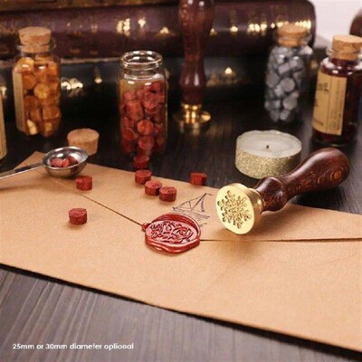 DIY Carving Wood Handle Antique Blank Wax Seal Stamp