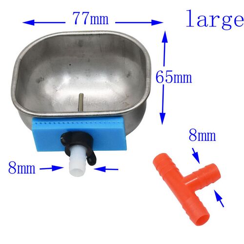 Stainless Steel Rabbit Water Bowl Farm Rabbit Automatic Drin
