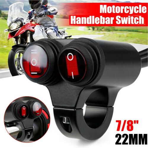 22mm Motorcycle Handlebar Dual Button Switch ON/OFF Button
