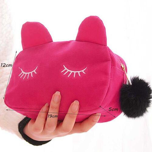 Cute Cat Pencil Case Kawaii School Supplies Canvas Pencil bo