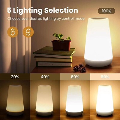 Table Lamp Bedside Lamp For Bedroom 13 Color Changing Touch