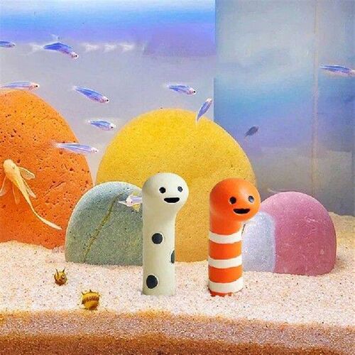 1PC Aquarium Decor Accessories Cute Animal Bookshelf