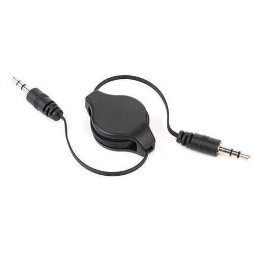 3.5mm TRS Flexible Stereo AUX Cable Retractable Extended Au