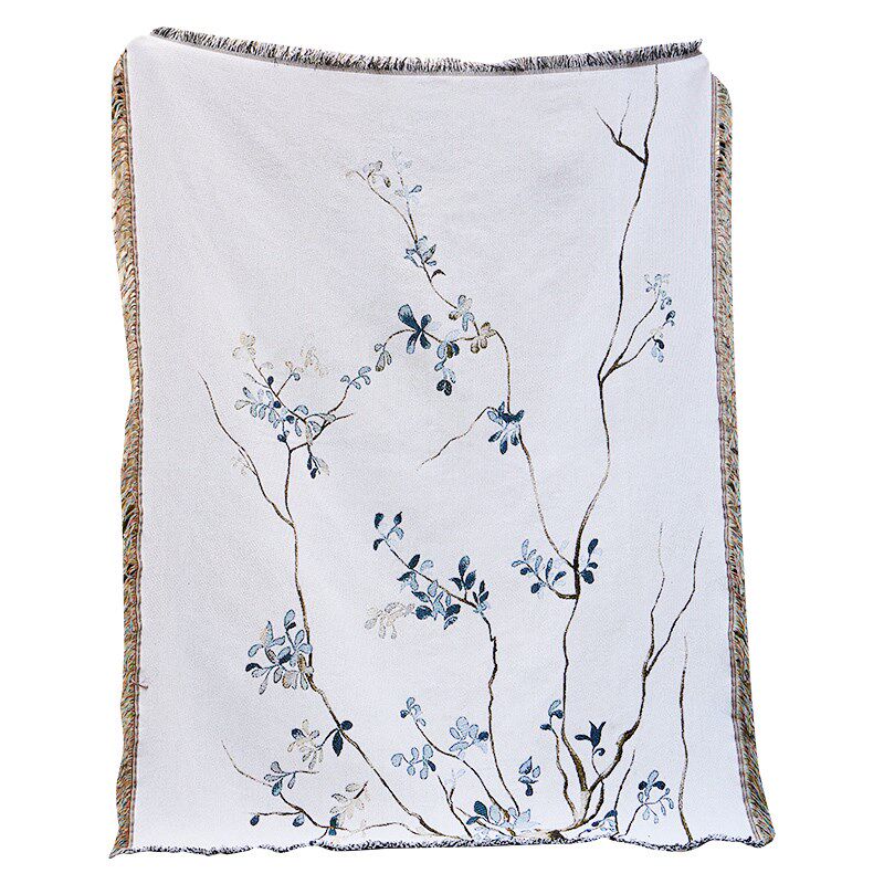 国风青花瓷沙发巾懒人单人躺椅盖布田园风民宿装饰罩垫子午睡毯,居家布艺,沙发垫,淘宝优惠券,粉丝福利购,淘宝优惠卷