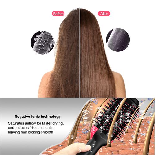Multifunctional Hair Straightener Curler Dryer Hot Air Brush