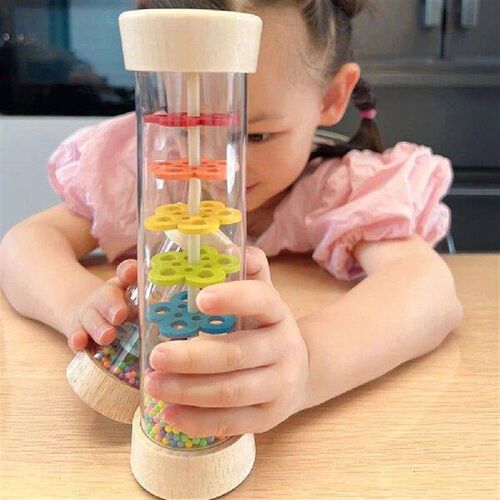 Stick Tube Shaker with Metal Balls Colorful Rainstick