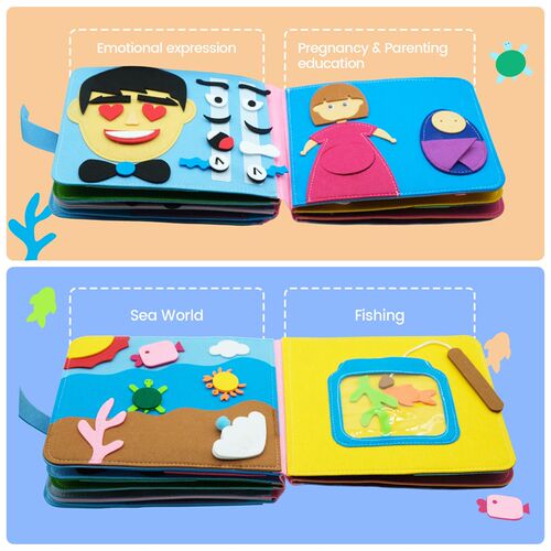 Baby Cloth Books Toddler Basic Life Skill Early Learning Edu