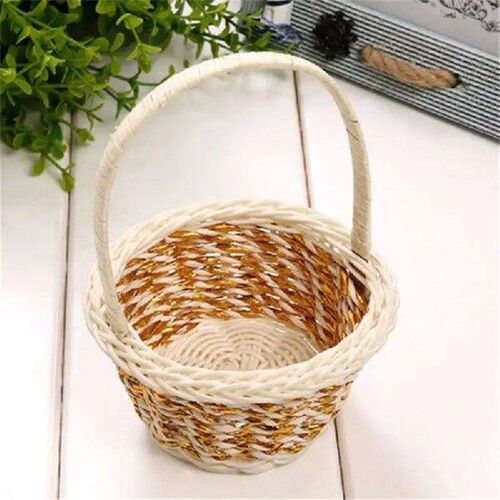1~10PCS Woven Flower Basket Hand-Held Basket Wedding Party