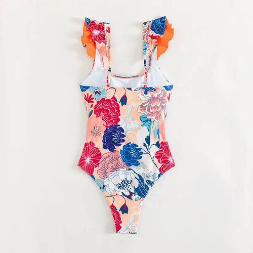 Women One Piece Swimwear Flowy Bathing Suit High Waisted Tum