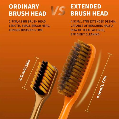 6 high-grade orange light luxury toothbrush deep cleaning or