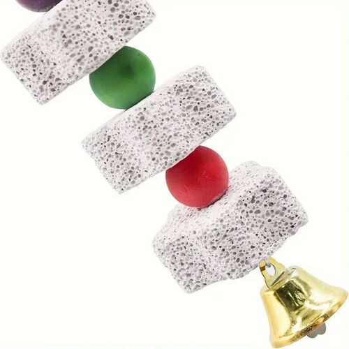 Flower-Shaped Bird Molar Toy Parrot Grinding Stone Bird Cage