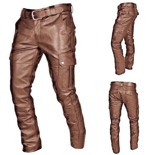 Fall-in-the-size Mens Leather Pants Amazon European And Ame
