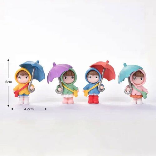 4PCS Car Interior Decoration Accessories Cute Cartoon Umbrel