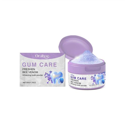 ORALHOE Bee Venom Purple Tooth Powder, fine foam thoroughly