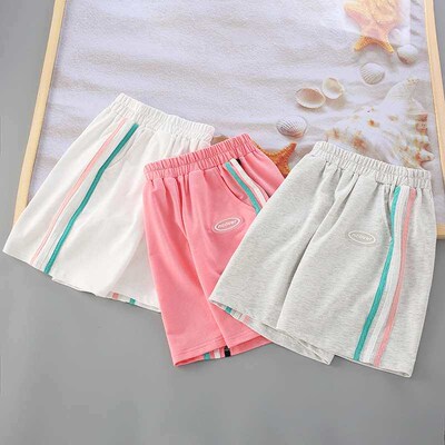 Girls Summer Shorts Childrens Outer-Wearing Western-Style