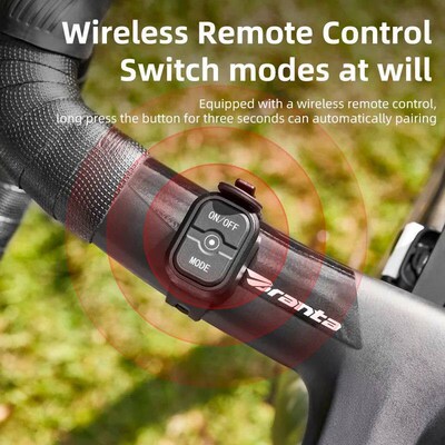 1200 Lumens Bicycle Headlight Suspension Mount Wireless Cont