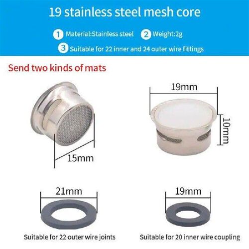 1/2/3PCS Basin Tap Filter-Tap Aerator- Faucet Plastic