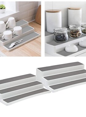 3 Stepped Cabinet Kitchen Spice Rack Storage Organizer Bath
