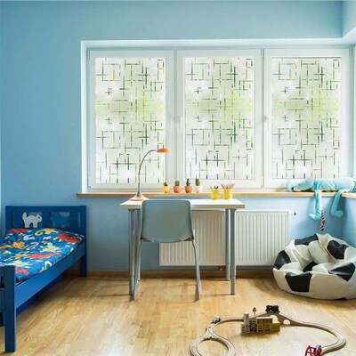 Frosted Window Film Non-Adhesive, Frosting Privacy Film for