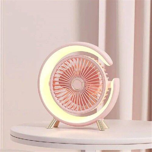 Rotatable Desk Desktop Outdoor Table Cooling Fan With LED