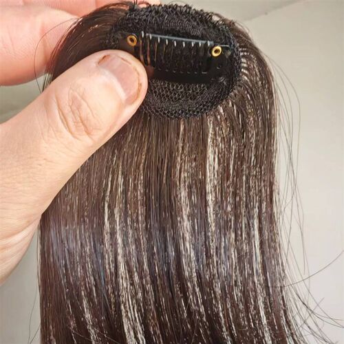 Natural Forehead Without Traces, Real Hair, Fake Bangs, Fluf
