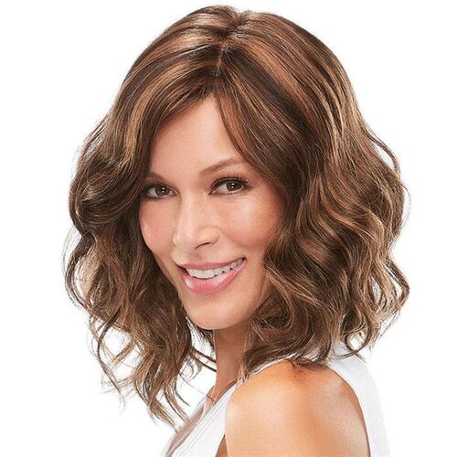 New Wig Women Short Curly Hair Mixed Color Fluffy Gradient H