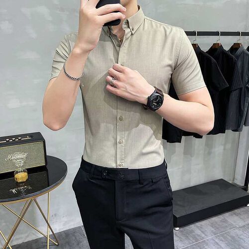 Summer Shirt Mens Thin Business Dress Fashionable Shirt Hig