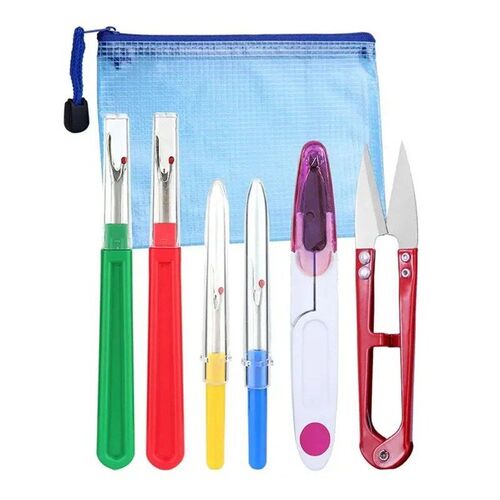6pcs Manual Sewing Cross Stitch Tool, Colored Plastic Handle