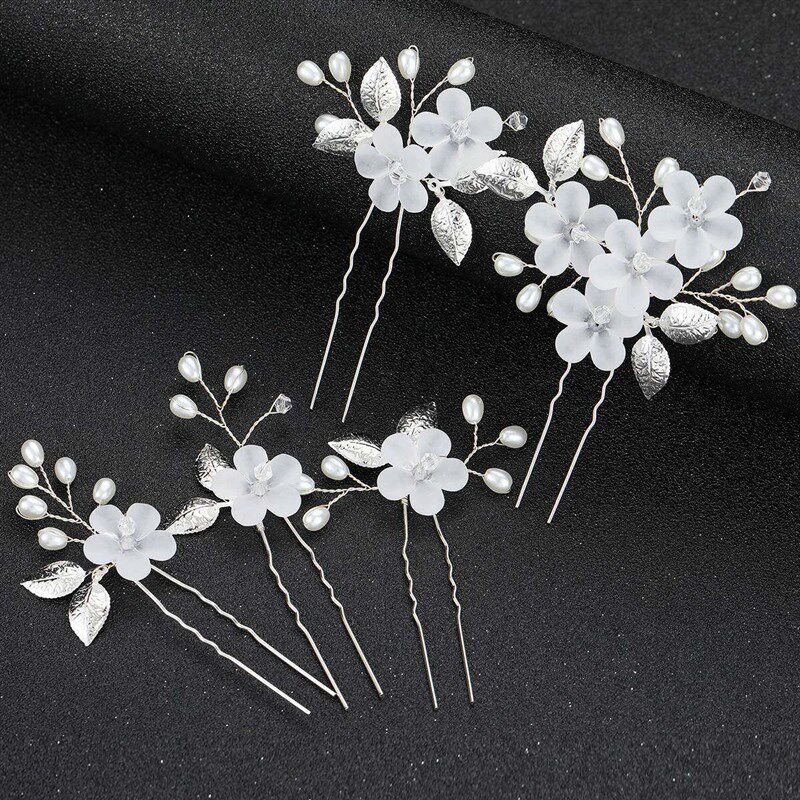 Handmade Floral Bridal Tiara Headband Women Prom Hair Crown图片