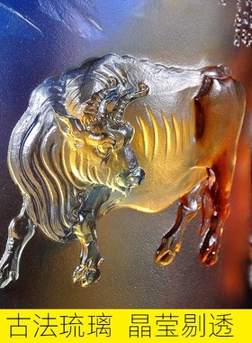 琉璃笔筒摆件桌面摆件创意时尚书房办公室工艺品教师节送老师礼品