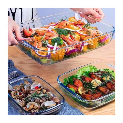 Toughened Pyrex baking tray family fish dish oblong for oven