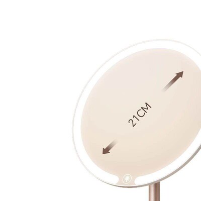 A foldable LED makeup mirror with lights, portable and suita
