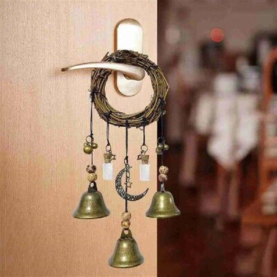 Witch Bells Wind Chimes Banish Evil Crystal Quartz Hanging