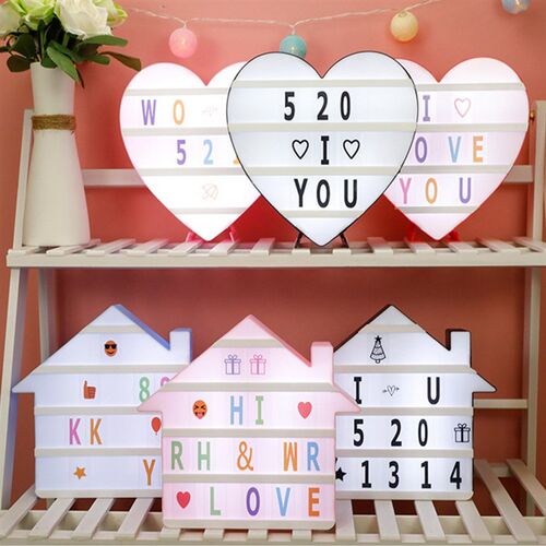 Heart Shape LED Combination Night Light DIY 96pcs Letters C
