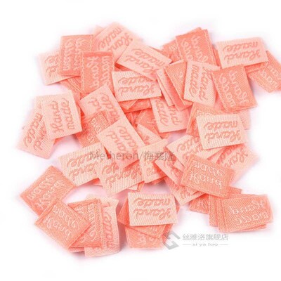 100Pcs/lot Multicolor Clothing Tags Handmade Label Embossed