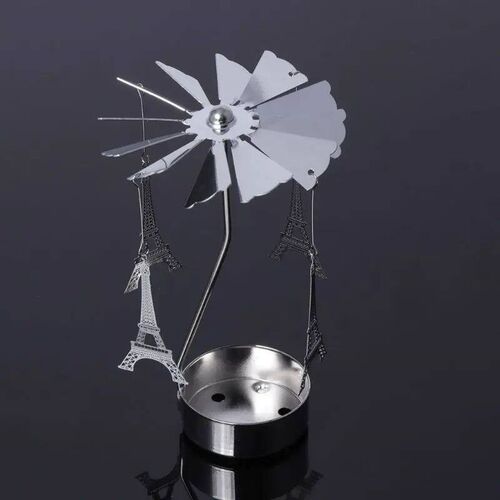 Fairy Tale Rotary Spinning Tealight Candle Metal Tea Light H