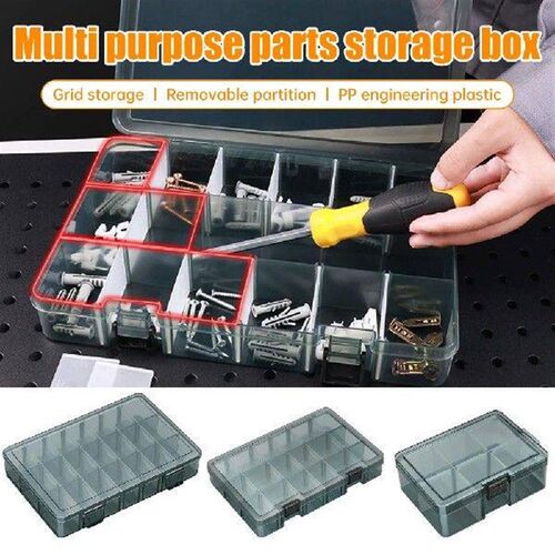 Plastic Tool Parts Storage Box 6/18/21 Grids Tool