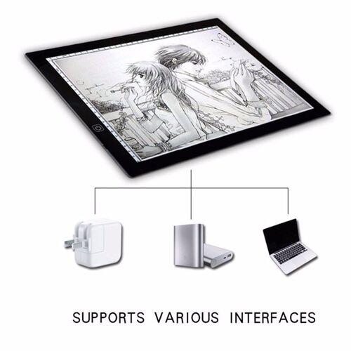 Portable A3 LED Light Pad Box Drawing Copy Board Drafting Gr