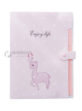 Cute Cartoon A4 File Folders 5 Pockets Office Expanding File