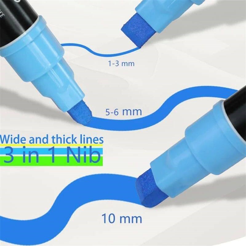 12 Colors Jumbo Colors Graffiti Markers Acrylic Paint Pens 1图片