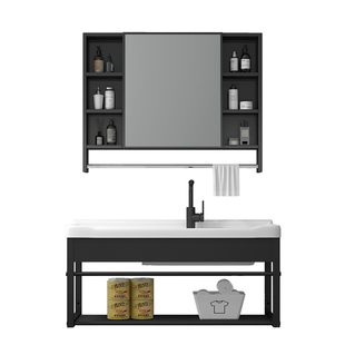 陶瓷洗衣盆带搓板不锈钢支架阳台洗衣池悬挂墙式室外一体洗手台盆