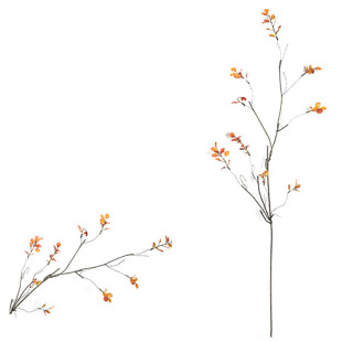 仿真榕树叶枯枝插花假树枝装饰花中式客厅秋色干枝花艺摆件人造花