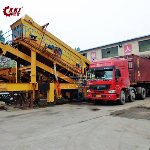 时产100t 150t 200t 轮胎式移动破碎站 处理矿石移动破碎站
