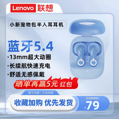 联想小新蓝牙耳机半入耳无线耳机