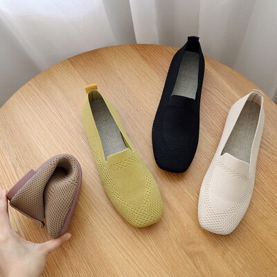 Plus Size Women Flat Shoes Soft Sole Slip on Ballerina Shoes
