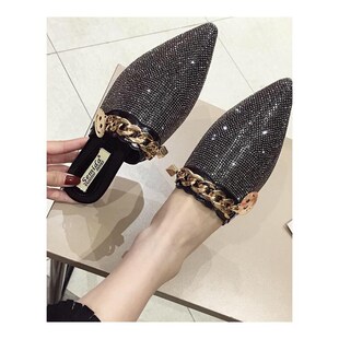 slippers toe women shoes summer point loafers flats sandals