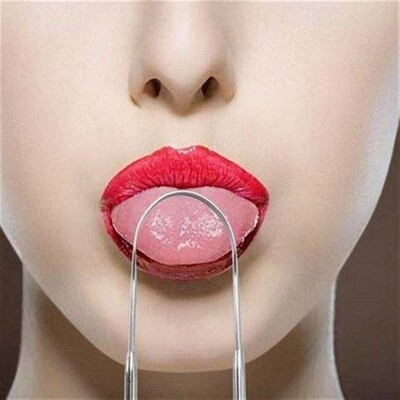 Tongue coating cleaner tongue brush genuine tongue scraper