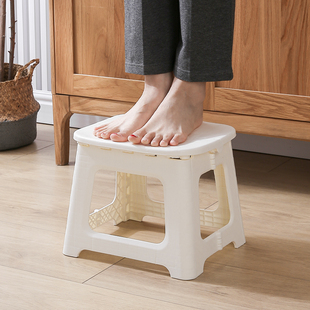 塑料小家用折叠凳客厅方板凳茶几凳儿童浴室防滑矮凳