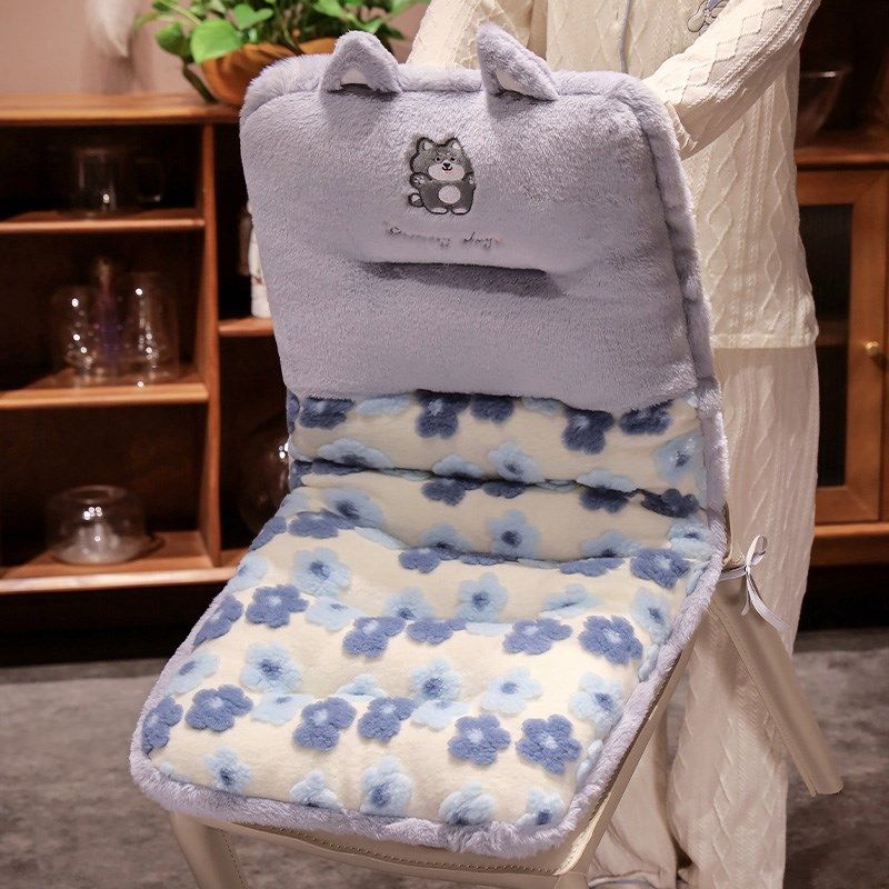 羊羔绒坐垫屁垫椅子垫靠背一体垫子加厚办公室久坐毛绒冬季餐椅垫,居家布艺,椅垫,淘宝优惠券,粉丝福利购,淘宝优惠卷